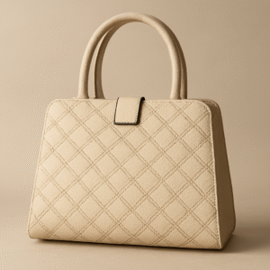 স্টাইলিশ উইমেন'স কিউল্টেড টোটে ব্যাগ উইথ সিল্ক স্কার্ফ - ক্লাসিক হ্যান্ডব্যাগ ফর ওম্যান (Stylish Women's Quilted Tote Bag with Silk Scarf - Classic Handbag for Women)