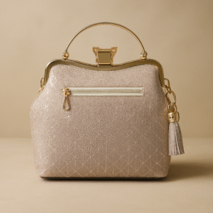 মহিলাদের গ্লিটার বাটারফ্লাই হ্যান্ডব্যাগ উইথ গোল্ড চেইন স্ট্র্যাপ - গোলাপি Women's Glittering Butterfly Handbag with Gold Chain Strap - Pink