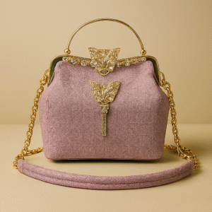 āĻŽāĻšāĻŋāϞāĻžāĻĻā§āϰ āĻā§āϞāĻŋāĻāĻžāϰ āĻŦāĻžāĻāĻžāϰāĻĢā§āϞāĻžāĻ āĻšā§āϝāĻžāύā§āĻĄāĻŦā§āϝāĻžāĻ āĻāĻāĻĨ āĻā§āϞā§āĻĄ āĻā§āĻāύ āϏā§āĻā§āϰā§āϝāĻžāĻĒ - āĻĄāĻžāϏā§āĻāĻŋ āϰā§āĻ Women's Glittering Butterfly Handbag with Gold Chain Strap - Dusty Rose