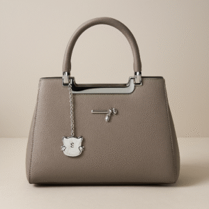 āϧā§āϏāϰ āĻāĻĒ-āĻšā§āϝāĻžāύā§āĻĄā§āϞ āĻšā§āϝāĻžāύā§āĻĄāĻŦā§āϝāĻžāĻ āĻāĻŦāĻ āĻā§āϝāĻžāĻ āĻāĻžāϰā§āĻŽ Grey Top-Handle Handbag with Cat Charm