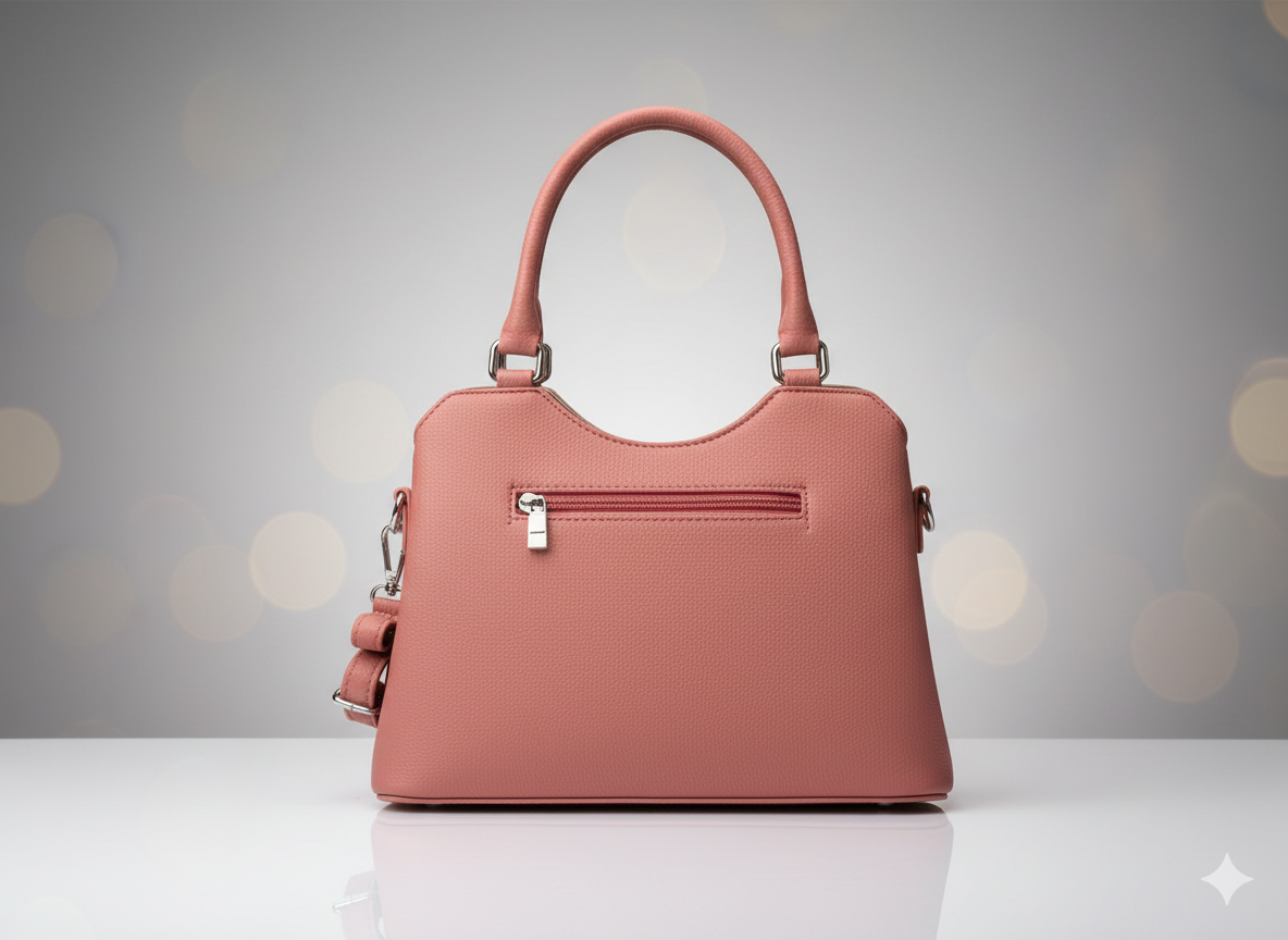 ফ্যাশনেবল লেডিস শোল্ডার ব্যাগ - ট্রেন্ডি উইমেন'স টোটে ব্যাগ উইথ সিলভার হার্ডওয়্যার (Fashionable Ladies Shoulder Bag - Trendy Women's Tote Bag with Silver Hardware)