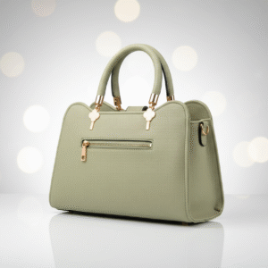 সফট লেদার কিউট হ্যান্ডব্যাগ - উইমেন'স অফিস টোটে ব্যাগ উইথ মেটালিক লক (Soft Leather Cute Handbag - Women's Office Tote Bag with Metallic Lock)