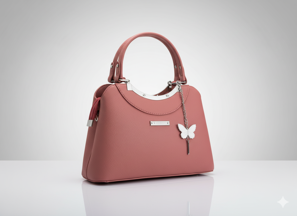 ফ্যাশনেবল লেডিস শোল্ডার ব্যাগ - ট্রেন্ডি উইমেন'স টোটে ব্যাগ উইথ সিলভার হার্ডওয়্যার (Fashionable Ladies Shoulder Bag - Trendy Women's Tote Bag with Silver Hardware)