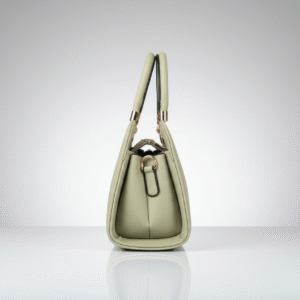 সফট লেদার কিউট হ্যান্ডব্যাগ - উইমেন'স অফিস টোটে ব্যাগ উইথ মেটালিক লক (Soft Leather Cute Handbag - Women's Office Tote Bag with Metallic Lock)